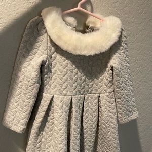 Janie and Jack faux fur collar dress
